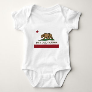 santa cruz california flag baby bodysuit