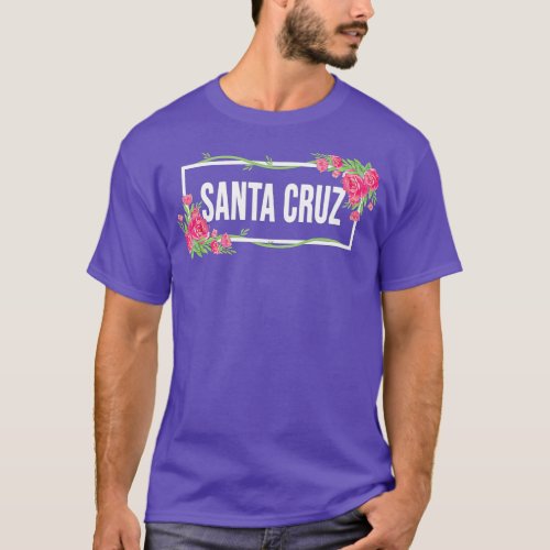 Santa Cruz California  Floral Hibiscus Flower  T_Shirt