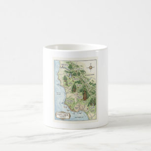 Santa Cruz California Hiking Map Big Basin Coffee Mug