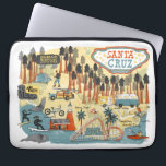 Santa Cruz California Illustrated Map Laptop Sleeve<br><div class="desc">Check out this super cool illustrated map of Santa Cruz,  California. Whether you are a banana slug or just love this sweet beach town,  show you're a fan with this cool laptop pouch. And be sure to check my shop for more products and designs.</div>