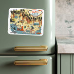 Santa Cruz California Illustrated Map Magnet<br><div class="desc">Check out this super cool illustrated map of Santa Cruz,  California. Whether you are a banana slug or just love this sweet beach town,  show you're a fan with this cool magnet. And be sure to check my shop for more products and designs.</div>