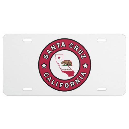 Santa Cruz California License Plate