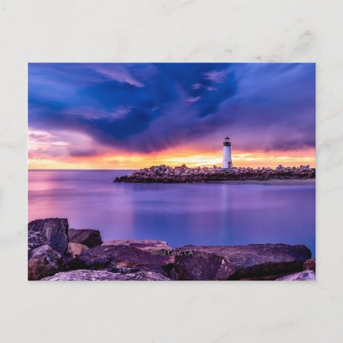 Santa Cruz California Lighthouse Postcard