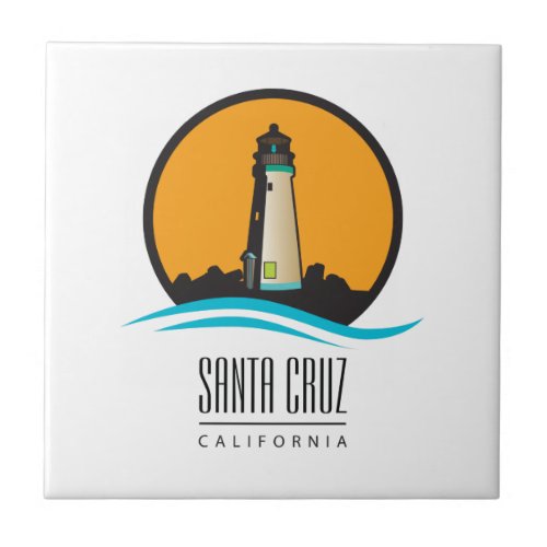 Santa Cruz California Lighthouse Tile