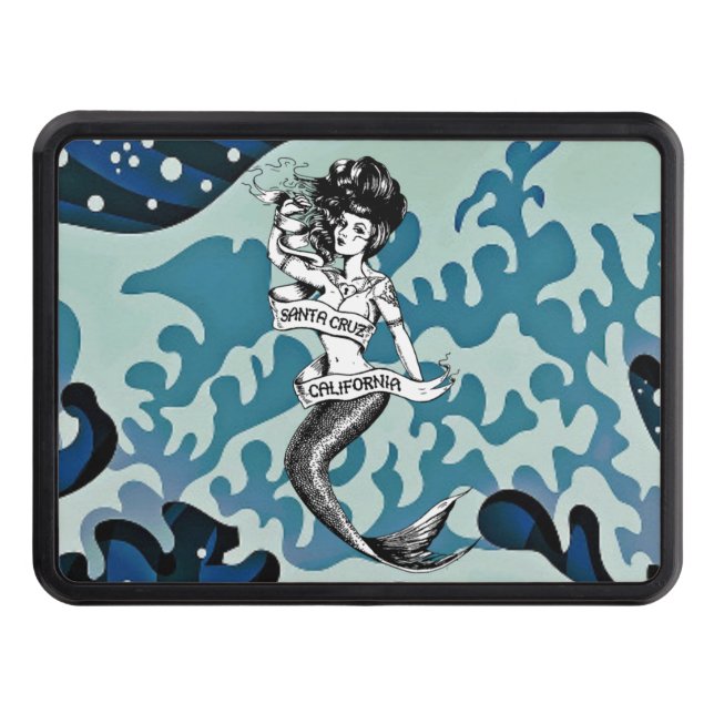 Santa Cruz California Mermaid   Hitch Cover (Front)