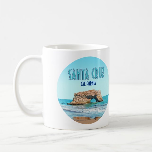 Santa Cruz California Natural Bridges State Beach Coffee Mug (Left)