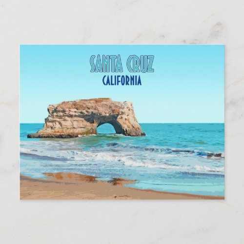 Santa Cruz California Natural Bridges State Beach Postcard