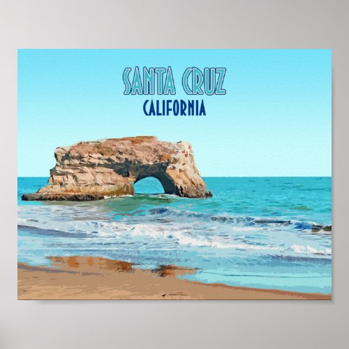 Santa Cruz California Natural Bridges State Beach Poster