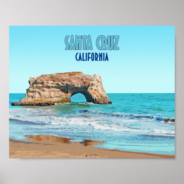Santa Cruz California Natural Bridges State Beach Poster (Front)