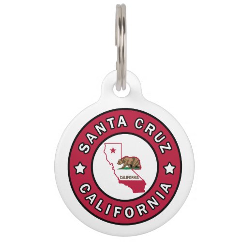 Santa Cruz California Pet Name Tag