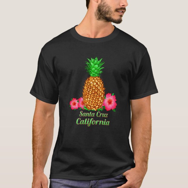 Santa Cruz California Pineapple Floral T-Shirt (Front)