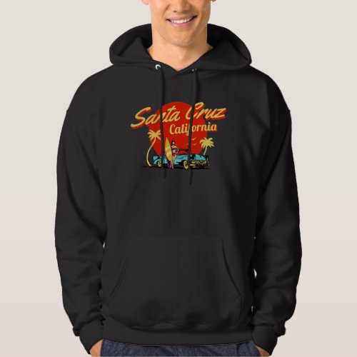 Santa Cruz California Retro Art Hoodie