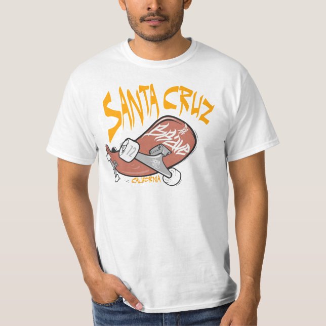 Santa Cruz, California Skateboard  T-Shirt (Front)