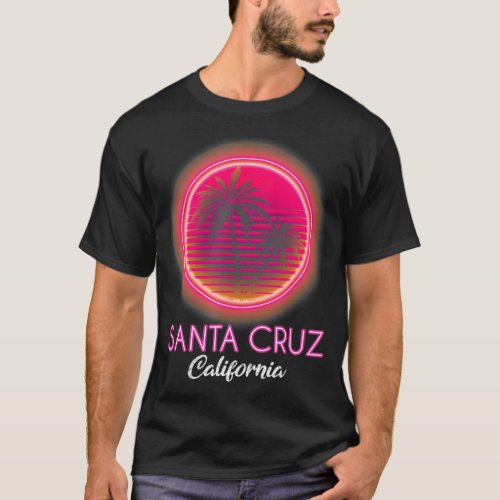 Santa Cruz California Sunset 70s 80s Surfer Summer T_Shirt