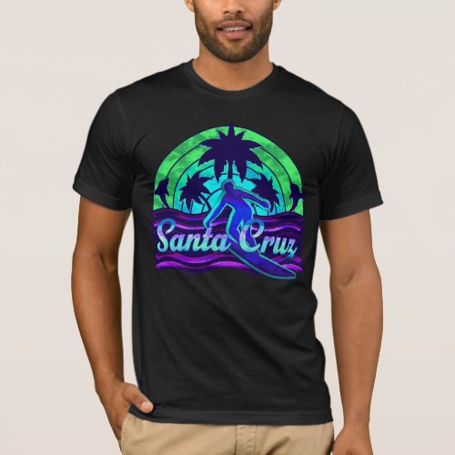 Santa Cruz California Sunset Purple T_Shirt