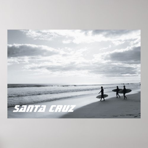 Santa Cruz California Surf Poster