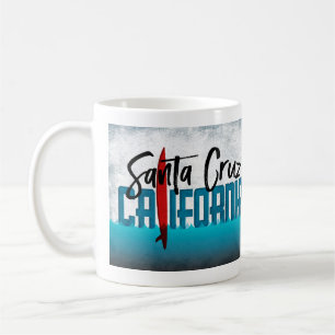 Santa Cruz California Surfboard Surfing Coffee Mug