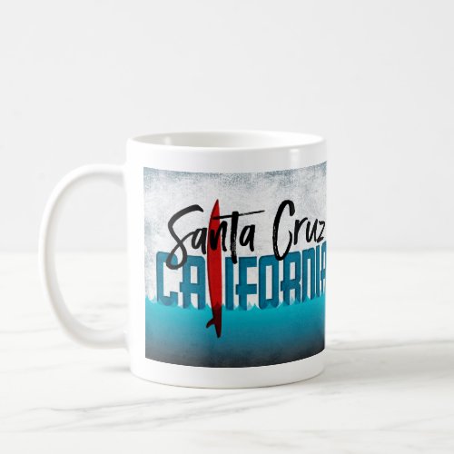 Santa Cruz California Surfboard Surfing Coffee Mug