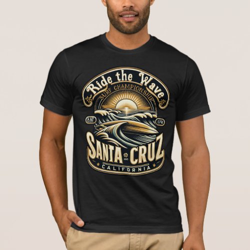 Santa Cruz California Surfing T_Shirt