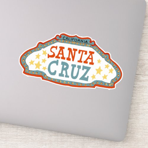 Santa Cruz California Sweet Vintage Sign Sticker