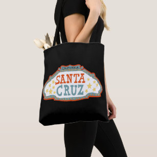 Santa Cruz California Sweet Vintage Sign Tote Bag