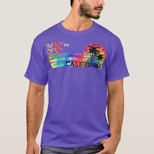 Santa Cruz California Tie Dye Vintage Inspired Str T_Shirt