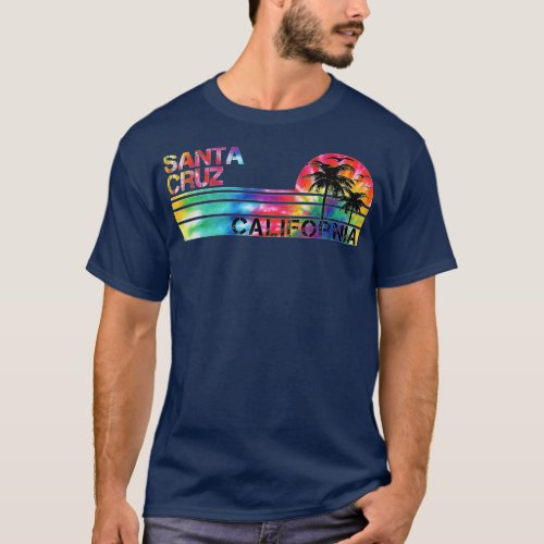 Santa Cruz California Tie Dye Vintage Inspired Str T_Shirt