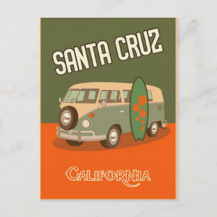 SANTA CRUZ CALIFORNIA TRAVEL POSTCARD