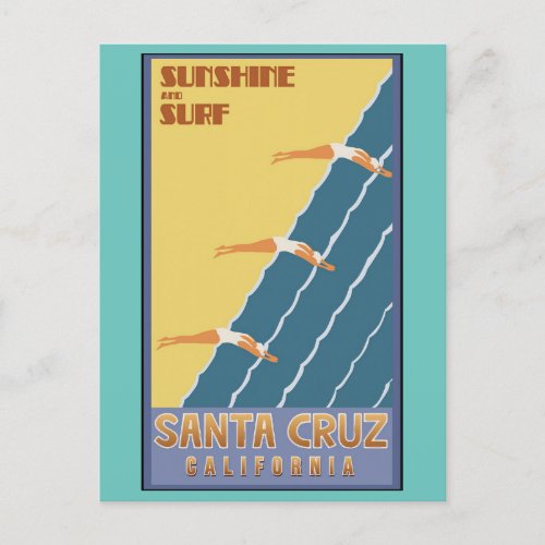 Santa Cruz California Travel Postcard