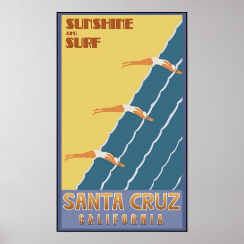 Santa Cruz California Travel Poster