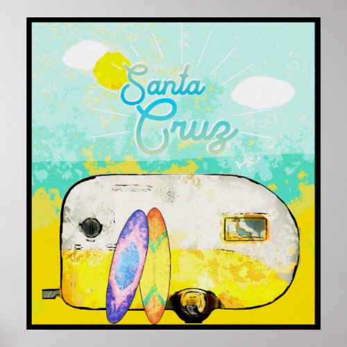 Santa Cruz California Travel Poster