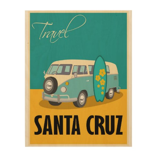 Santa Cruz California Travel  Wood Wall Art