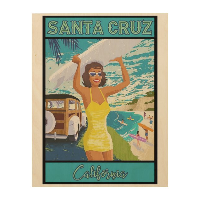 Santa Cruz California Travel    Wood Wall Art (Front)