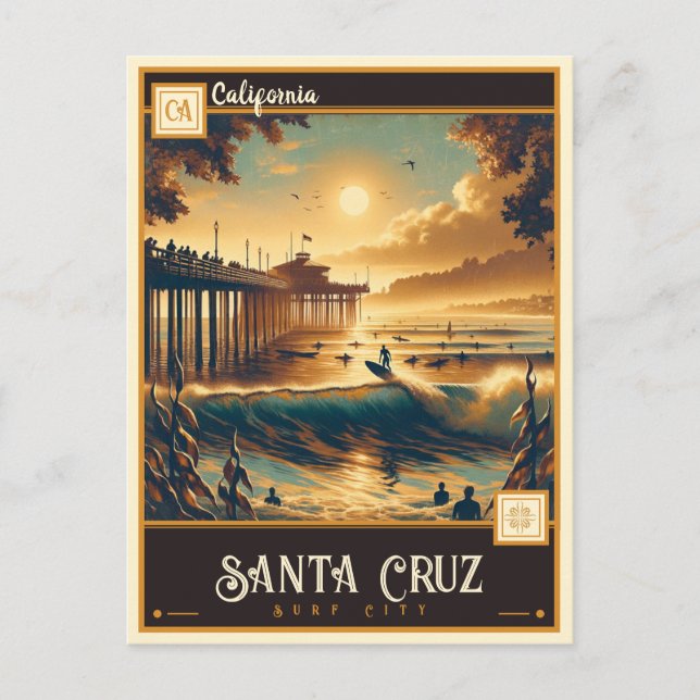 Santa Cruz, California | Vintage Postcard (Front)