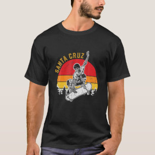Santa Cruz California Vintage Skeleton Skateboarde T-Shirt