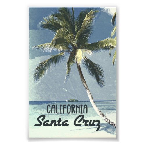 Santa Cruz California Vintage Travel Poster Art