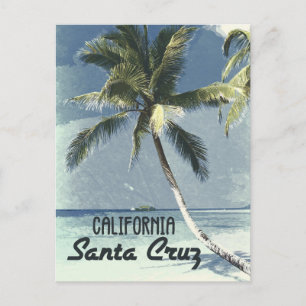 Santa Cruz California Vintage Travel Poster Art Postcard