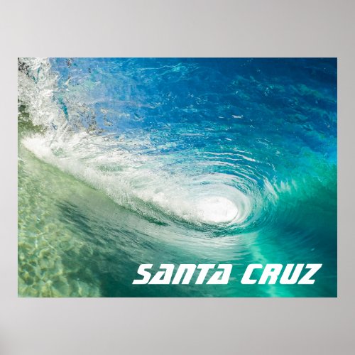 Santa Cruz California wave Poster