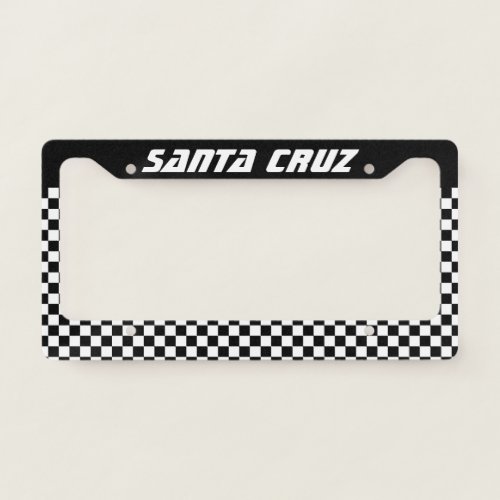 Santa Cruz  Checkered License Plate Frame