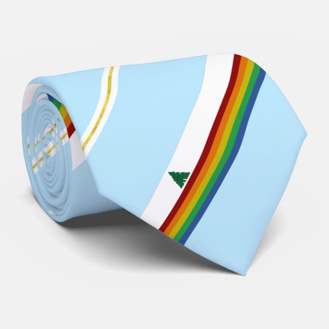 Santa Cruz County (California) city flag Neck Tie (Rolled)