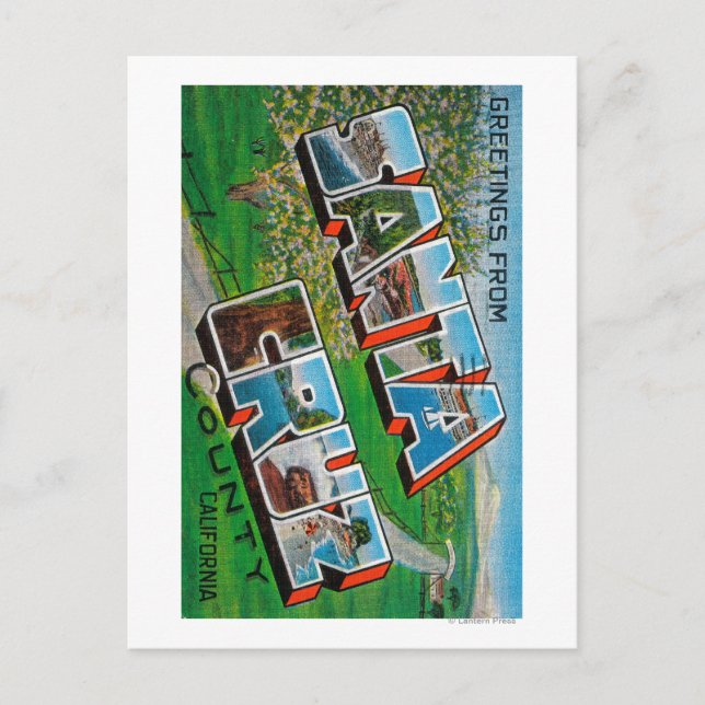 Santa Cruz County, California Postcard (Front)