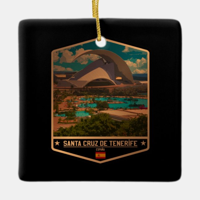 Santa Cruz de Tenerife Ceramic Ornament (Front)