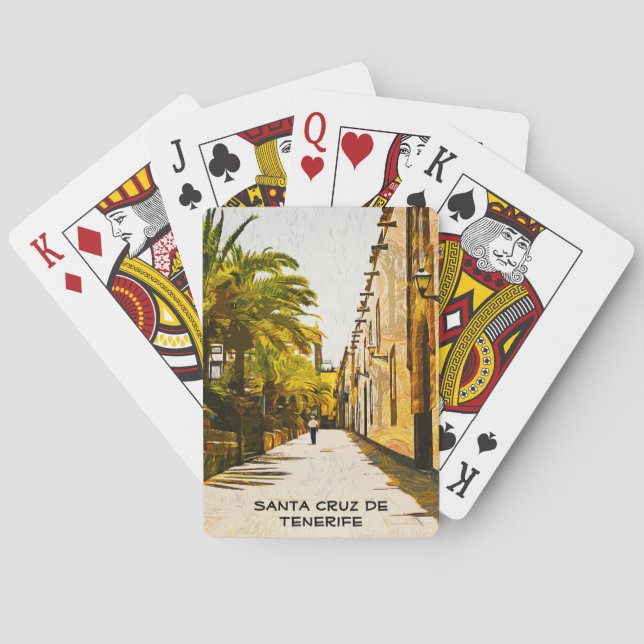 Santa Cruz de Tenerife Oil Paint Poker Cards (Back)