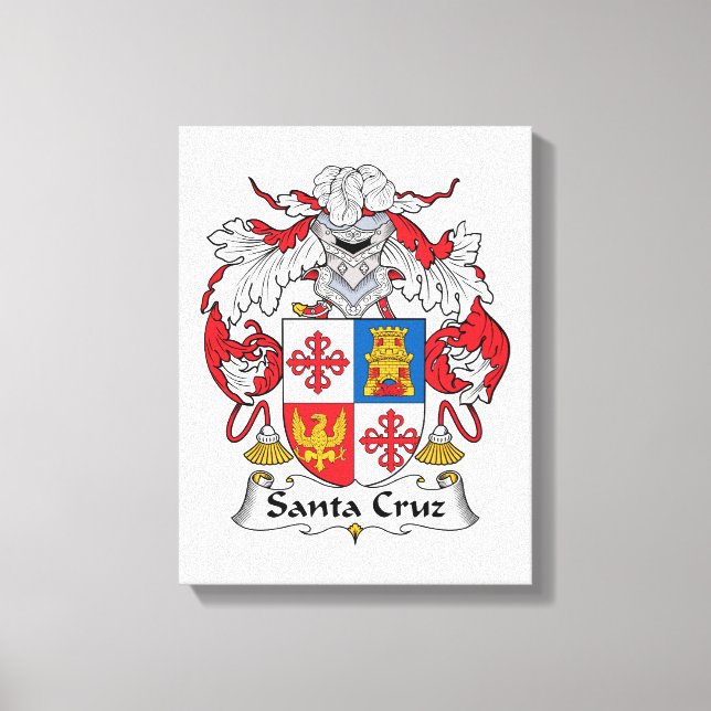 Santa Cruz Family Crest Canvas Print (Front)