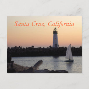 Santa Cruz Harbor California Travel Postcard