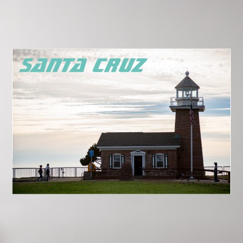 Santa Cruz  lighthouse Poster