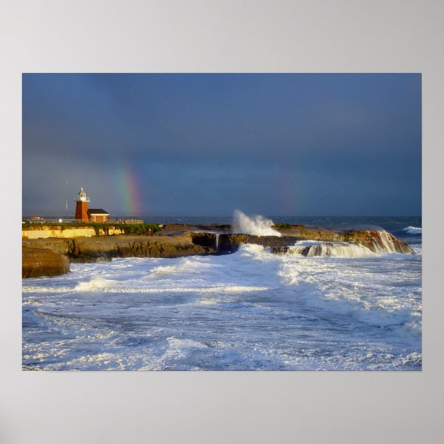 Santa Cruz Lighthouse Rainbow II - Print (Front)