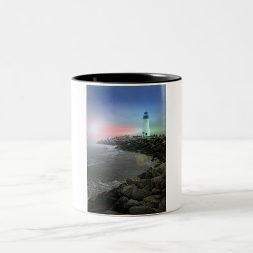 Santa Cruz Lighthouse Two_Tone Coffee Mug