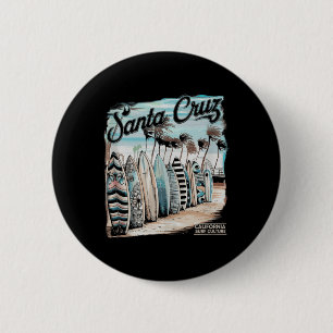 Santa Cruz Men Women California Retro Sunset Vinta Button