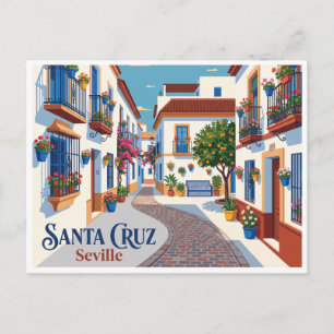 Santa Cruz Neighborhood Seville Spain Postcard